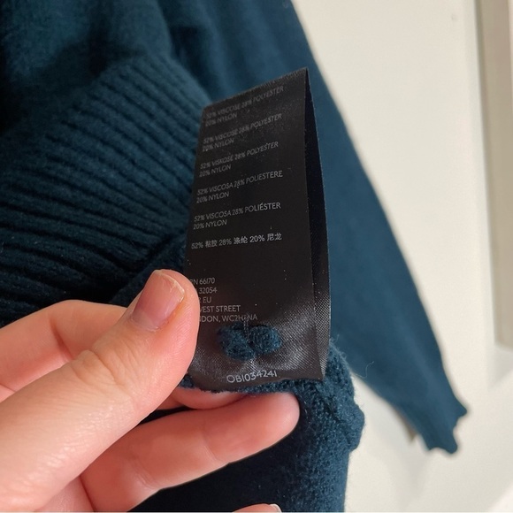 By Anthropologie Welford Tunic Sweater XS Dark Turquoise - Picture 9 of 10